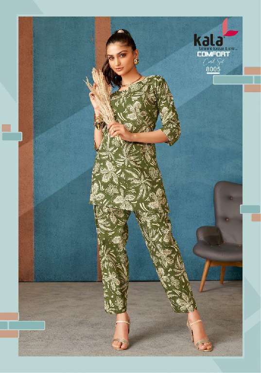 KALA CREATION COMFORT CORD SET VOL-3 WHOLESALE PURE COTTON WITH PRINT FANCY SUMMER CO-ORD SET