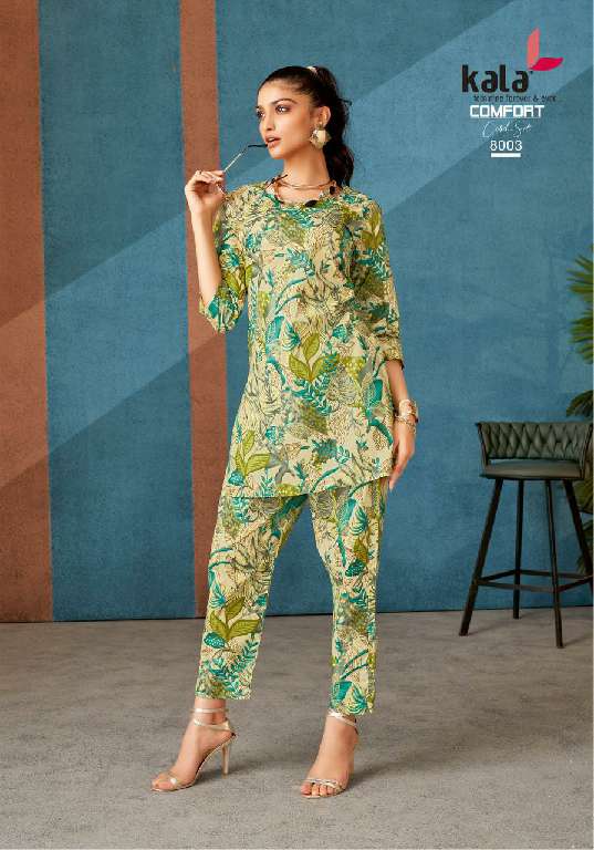 KALA CREATION COMFORT CORD SET VOL-3 WHOLESALE PURE COTTON WITH PRINT FANCY SUMMER CO-ORD SET