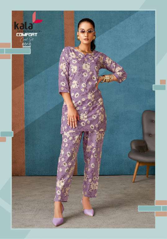 KALA CREATION COMFORT CORD SET VOL-3 WHOLESALE PURE COTTON WITH PRINT FANCY SUMMER CO-ORD SET