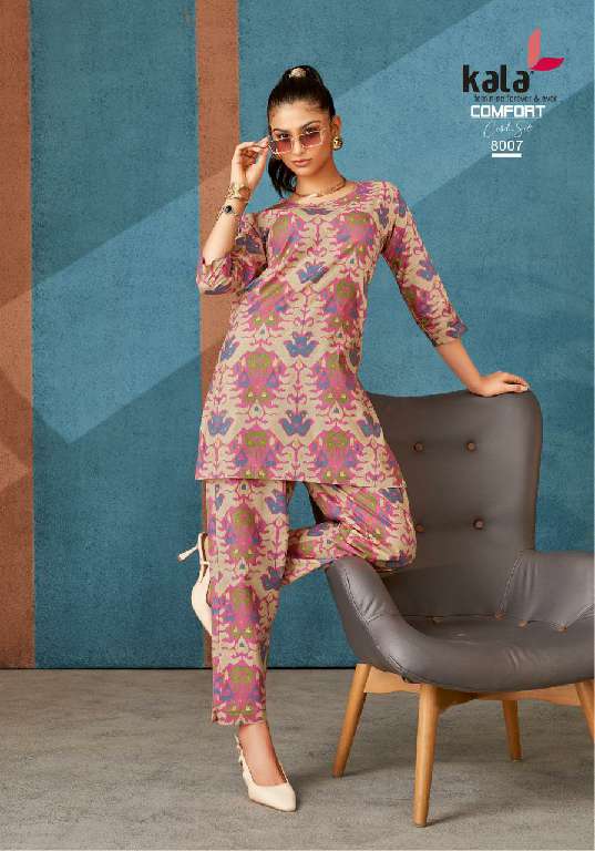 KALA CREATION COMFORT CORD SET VOL-3 WHOLESALE PURE COTTON WITH PRINT FANCY SUMMER CO-ORD SET