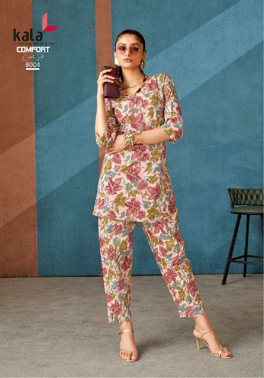 KALA CREATION COMFORT CORD SET VOL-3 WHOLESALE PURE COTTON WITH PRINT FANCY SUMMER CO-ORD SET