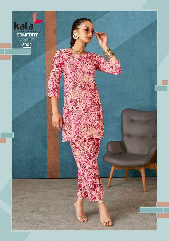 KALA CREATION COMFORT CORD SET VOL-3 WHOLESALE PURE COTTON WITH PRINT FANCY SUMMER CO-ORD SET