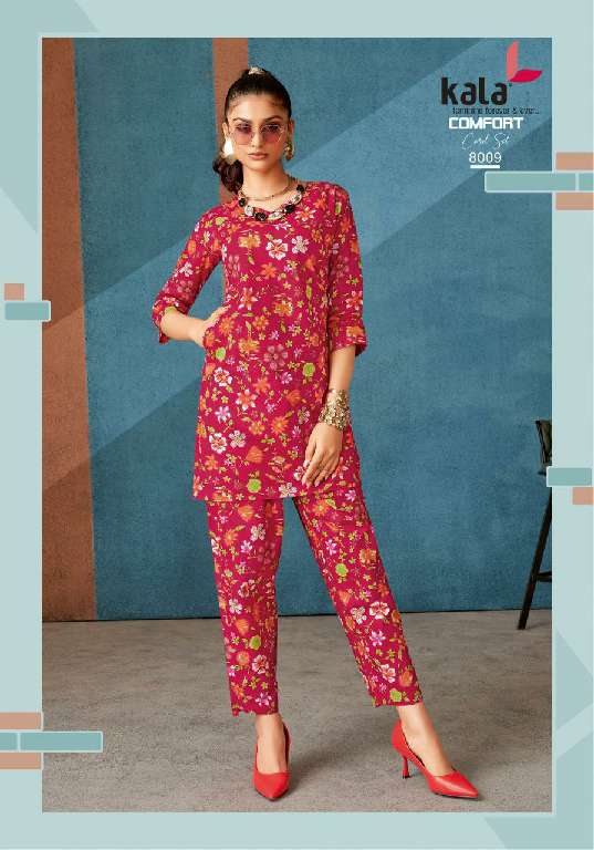 KALA CREATION COMFORT CORD SET VOL-3 WHOLESALE PURE COTTON WITH PRINT FANCY SUMMER CO-ORD SET