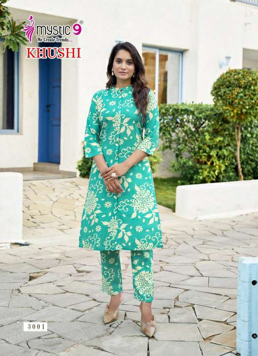 MYSTIC 9 LUNCH KHUSHI VOL 3 READYMADE STYLISH VISCOSE PRINT CO-ORD SETS