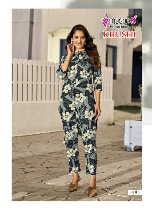 MYSTIC 9 LUNCH KHUSHI VOL 3 READYMADE STYLISH VISCOSE PRINT CO-ORD SETS