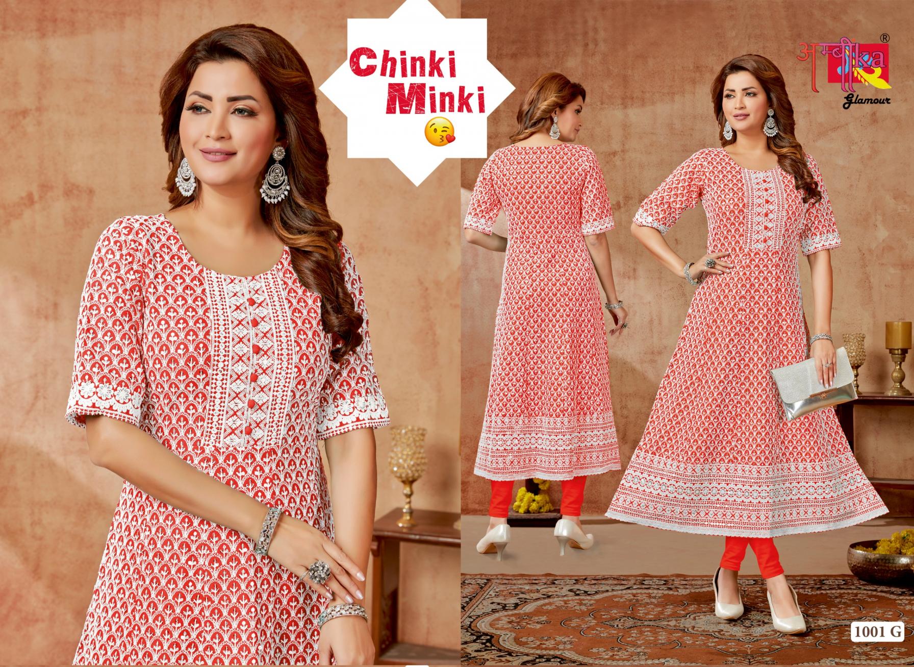 CHINKI MINKI BY AMBIKA RAYON FULLY STITCH DAILY WEAR COMBO KURTIS