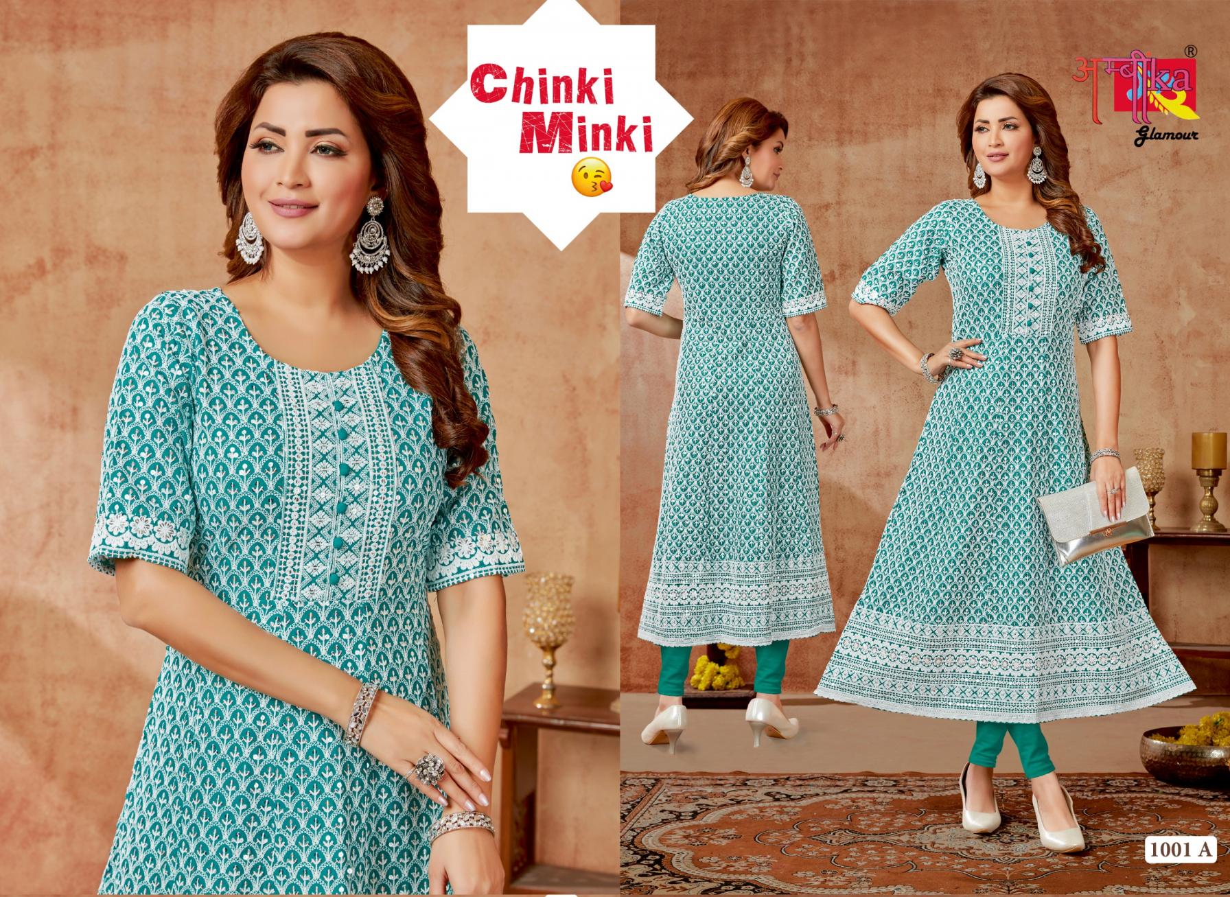 CHINKI MINKI BY AMBIKA RAYON FULLY STITCH DAILY WEAR COMBO KURTIS