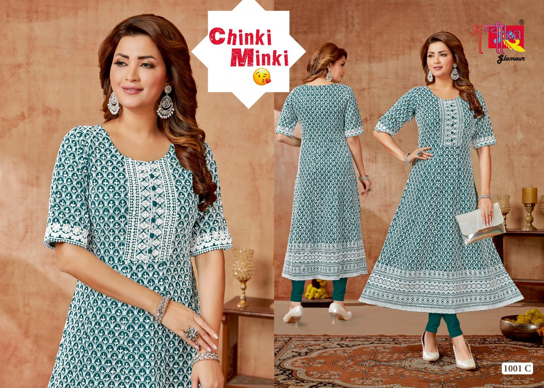 CHINKI MINKI BY AMBIKA RAYON FULLY STITCH DAILY WEAR COMBO KURTIS