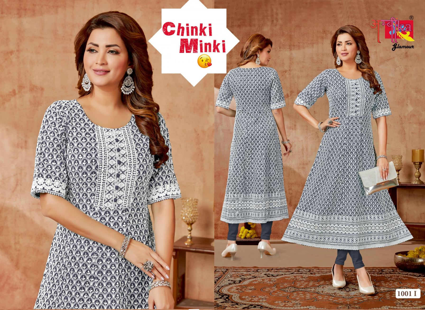 CHINKI MINKI BY AMBIKA RAYON FULLY STITCH DAILY WEAR COMBO KURTIS