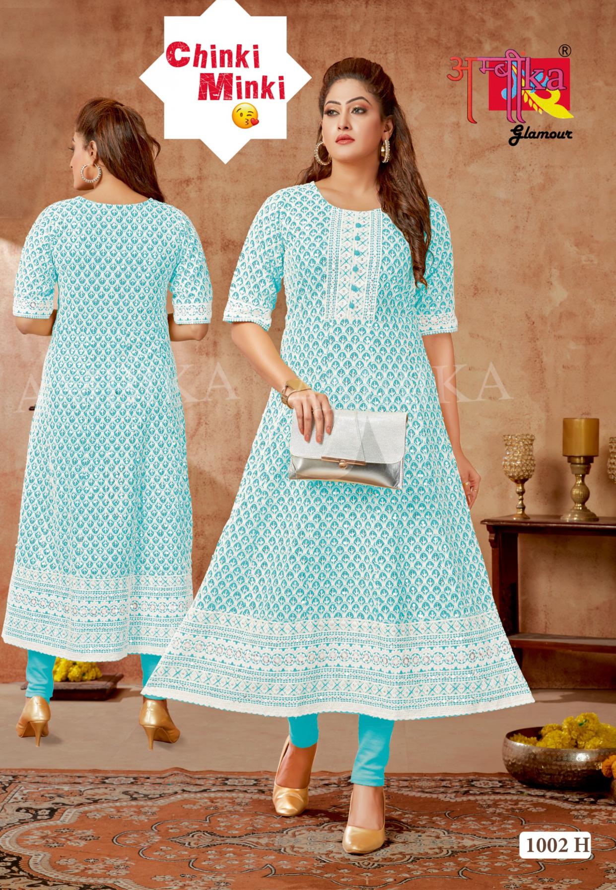 CHINKI MINKI BY AMBIKA RAYON FULLY STITCH DAILY WEAR COMBO KURTIS