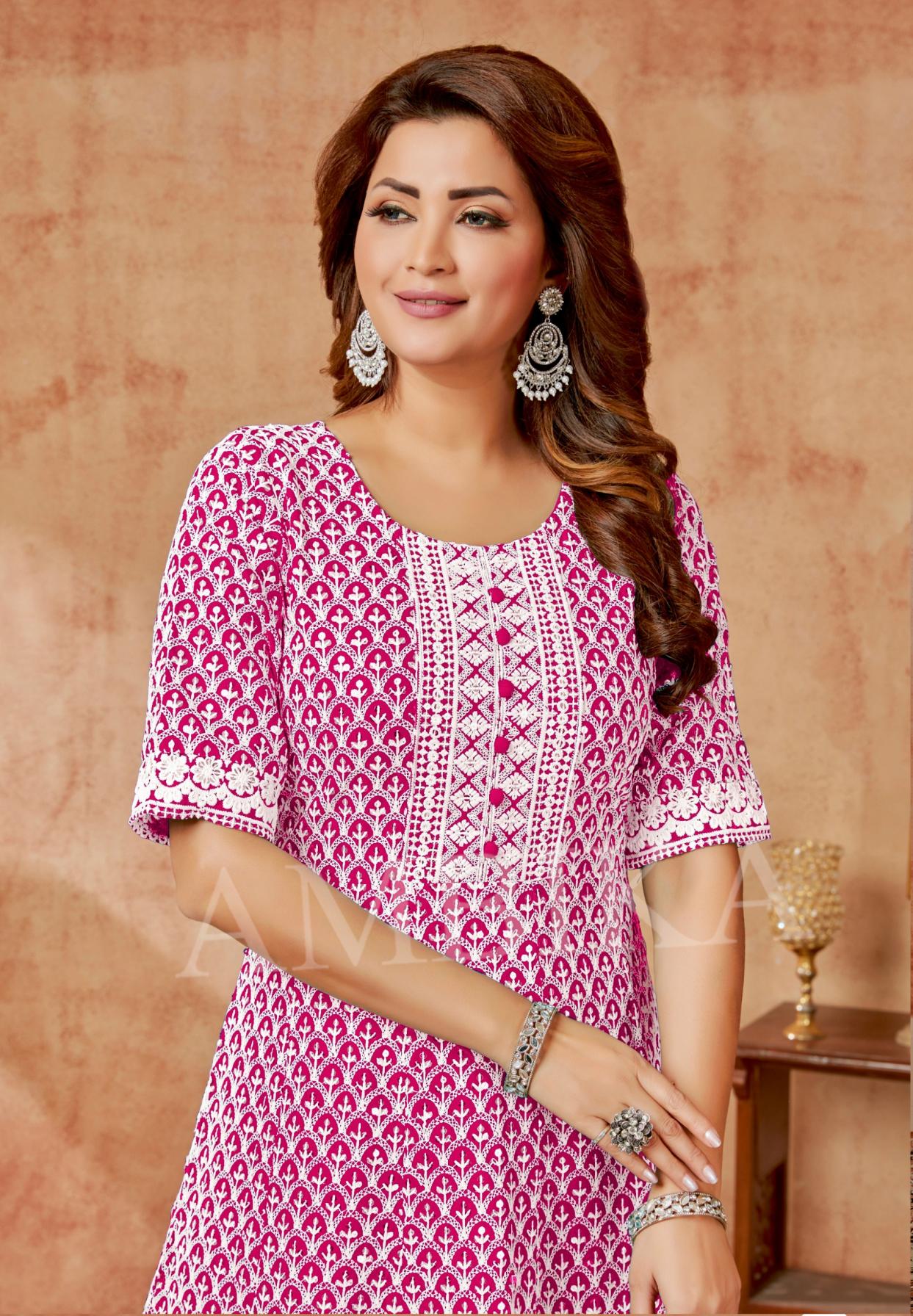 CHINKI MINKI BY AMBIKA RAYON FULLY STITCH DAILY WEAR COMBO KURTIS