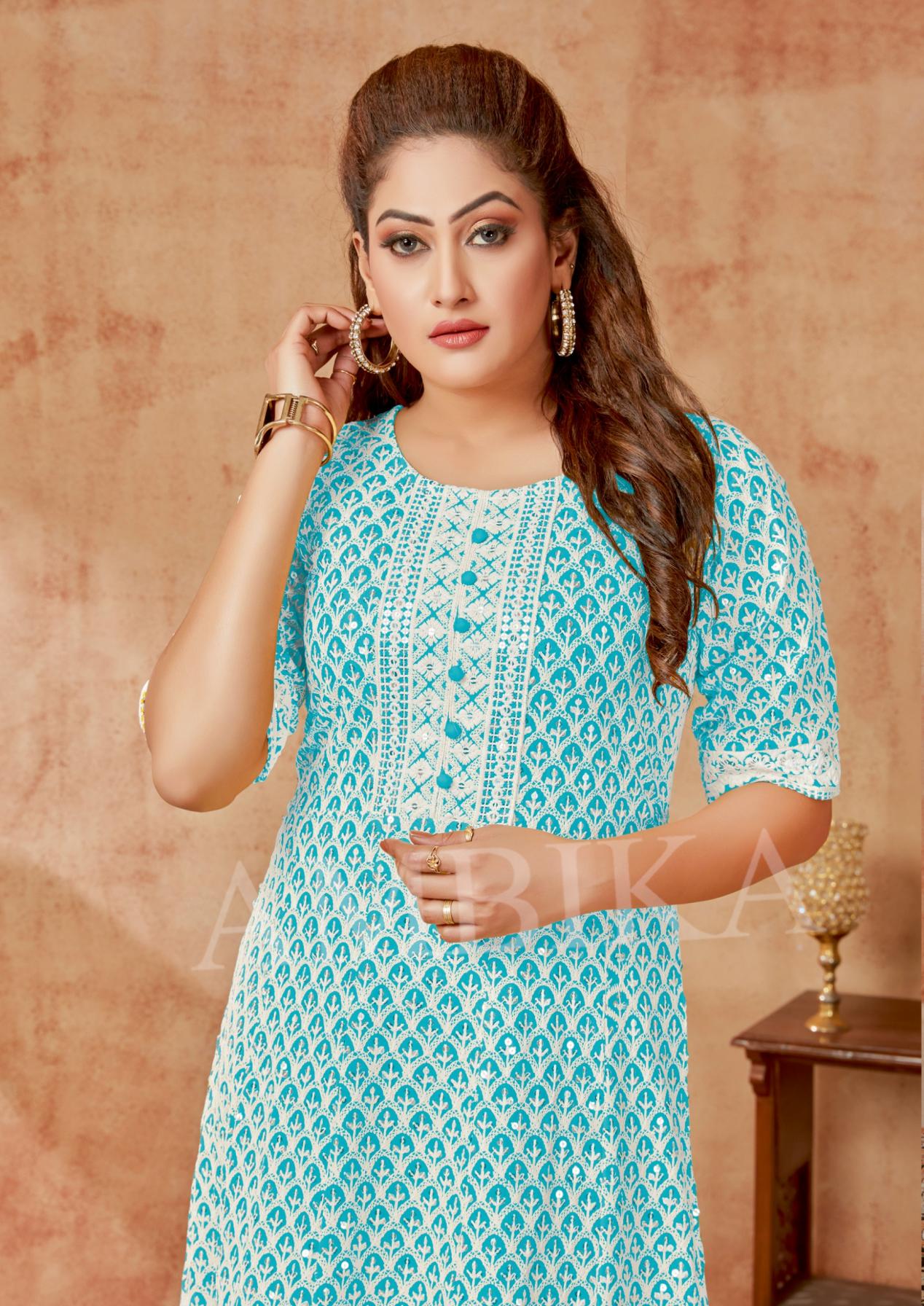 CHINKI MINKI BY AMBIKA RAYON FULLY STITCH DAILY WEAR COMBO KURTIS