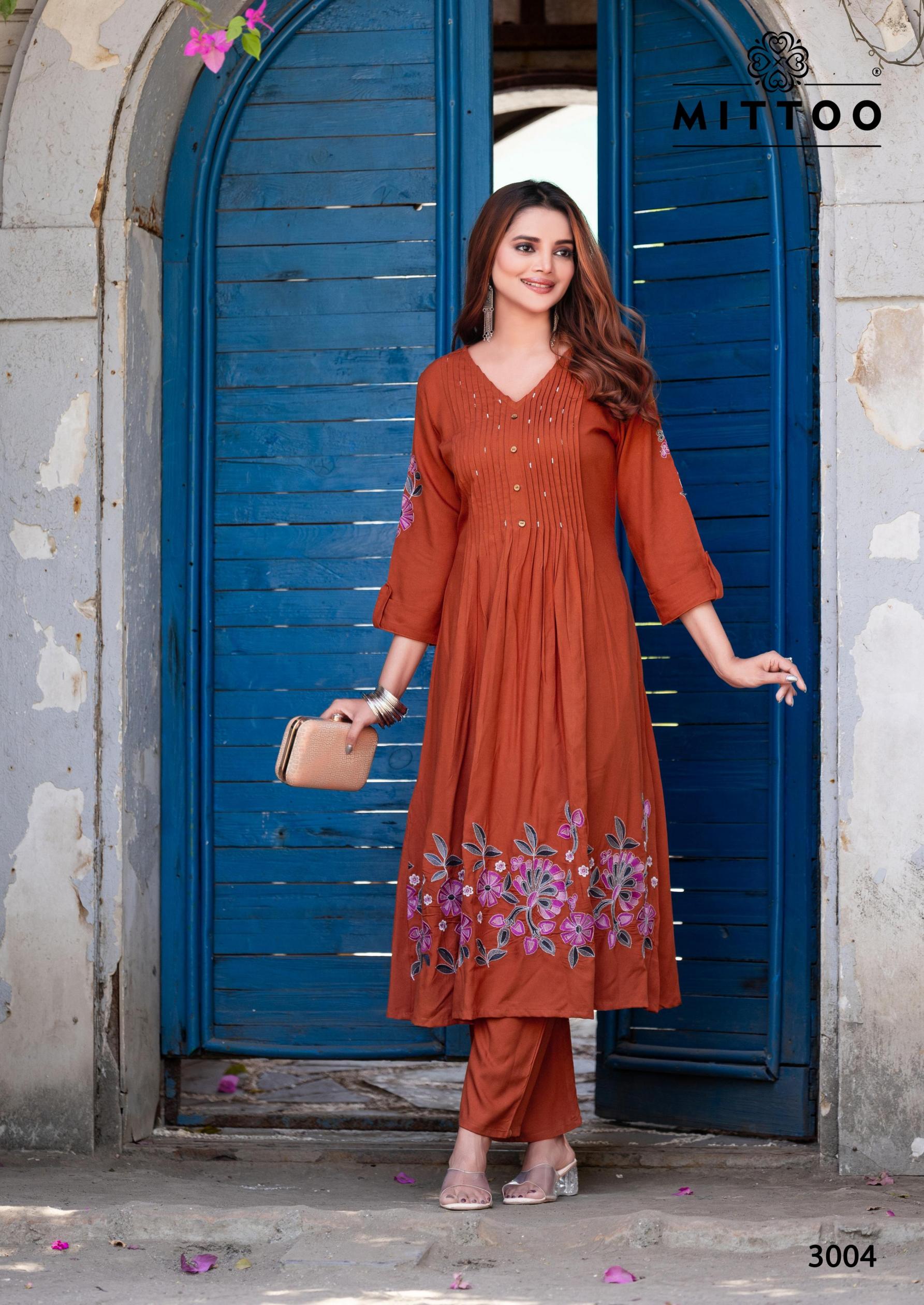 MITTOO TANVIKA RAYON FULLY STITCH CLASSIC LONG GOWN FOR GIRLS