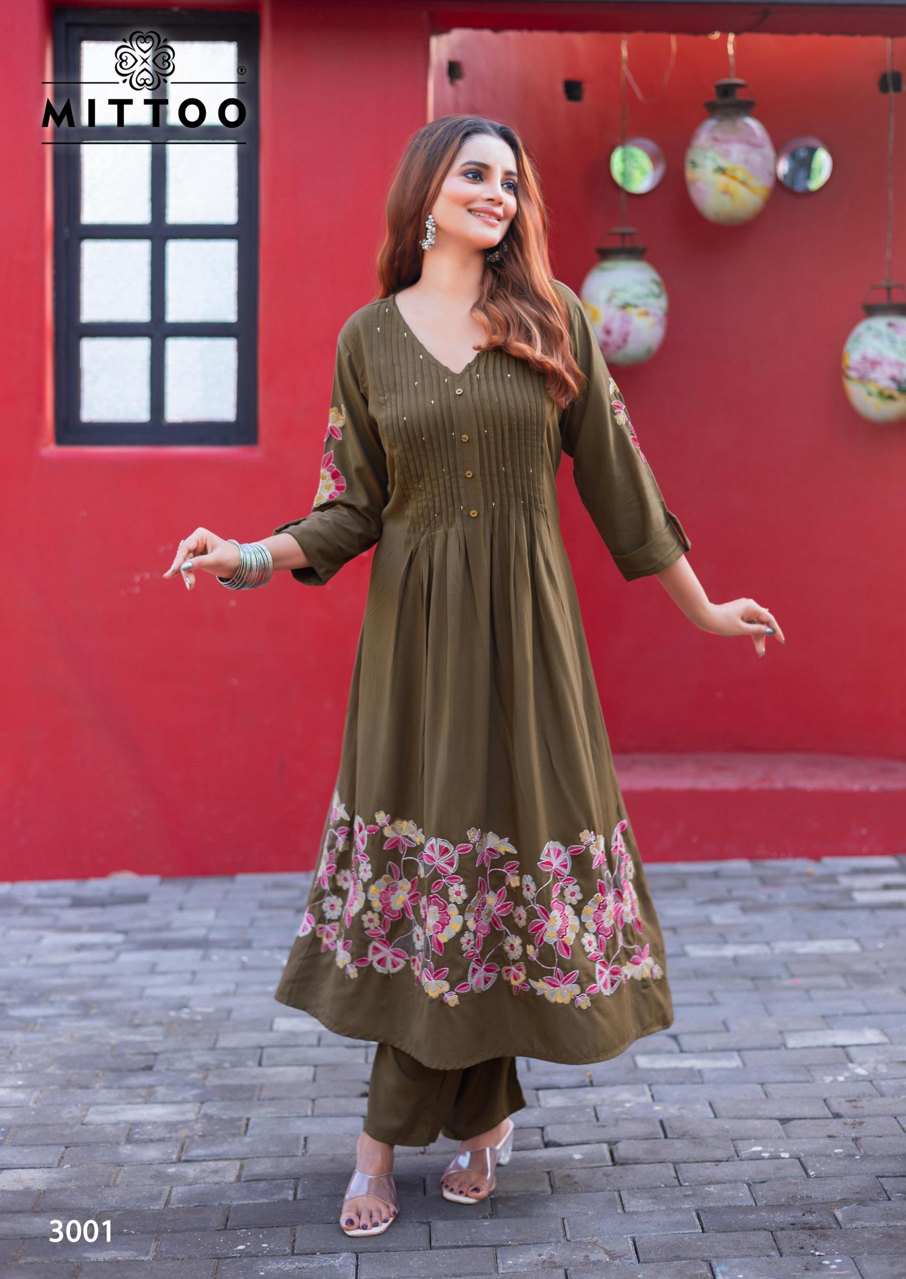 MITTOO TANVIKA RAYON FULLY STITCH CLASSIC LONG GOWN FOR GIRLS