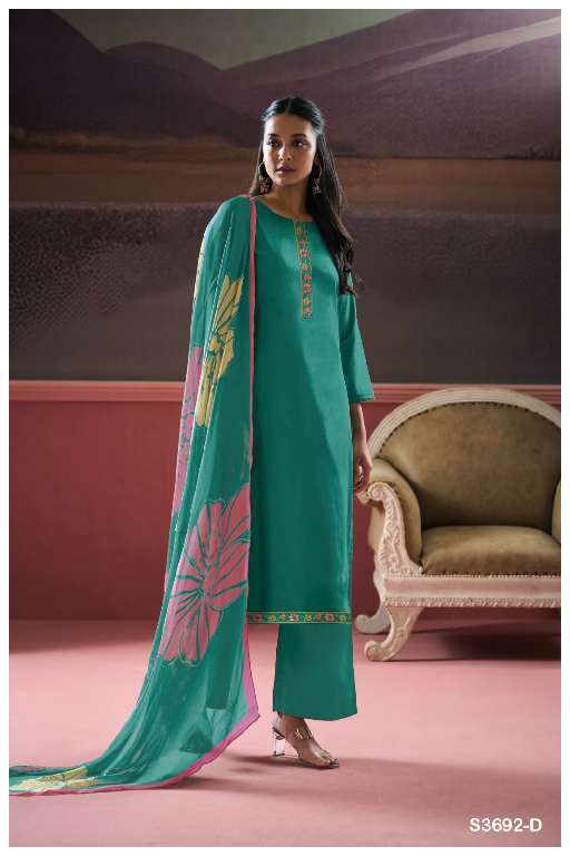 Ganga Kalash S3692 Cotton Silk With Fancy Print Salwar Suit Exporter Surat