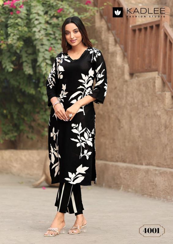 RANGOLI BY KADLEE RAYON READYMADE CLASSIC KURTI WITH PANT EXPORTS