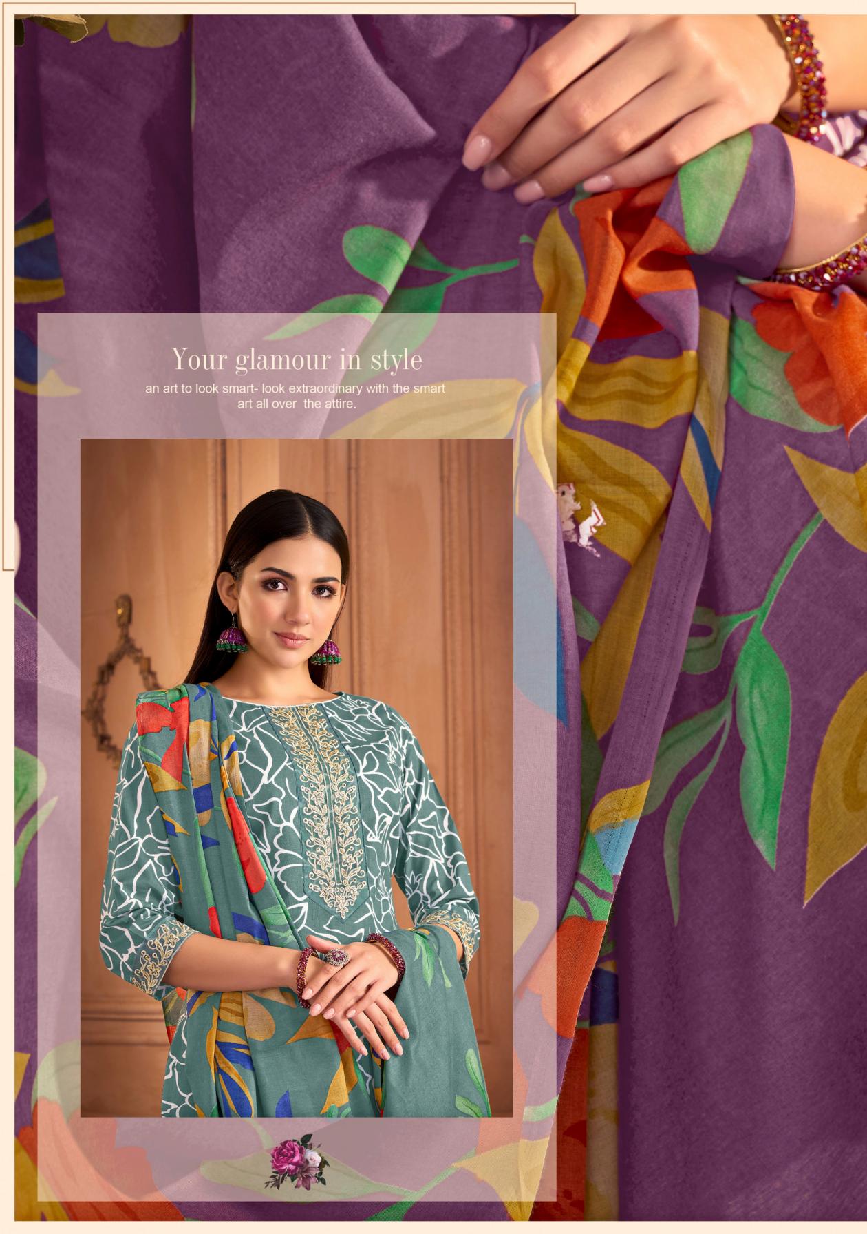 ALOK SUITS PRESENTS SUPER STAR 2 CLASSY COTTON TOP , BOTTOM WITH DUPATTA