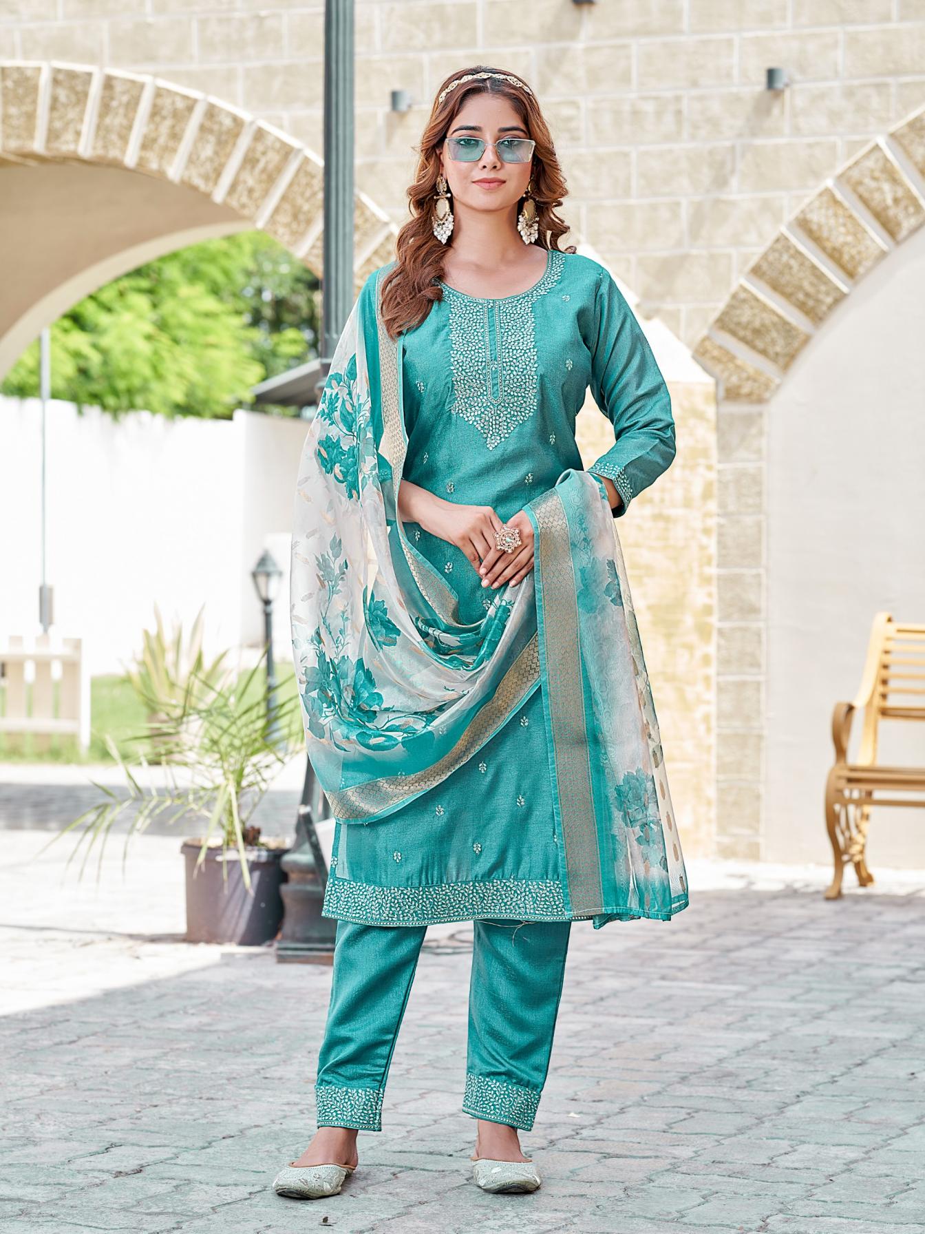 MAKATI BY AANCHI FASHION PRESENTS READYMADE TOP WITH BOTTOM AND DUPATTA