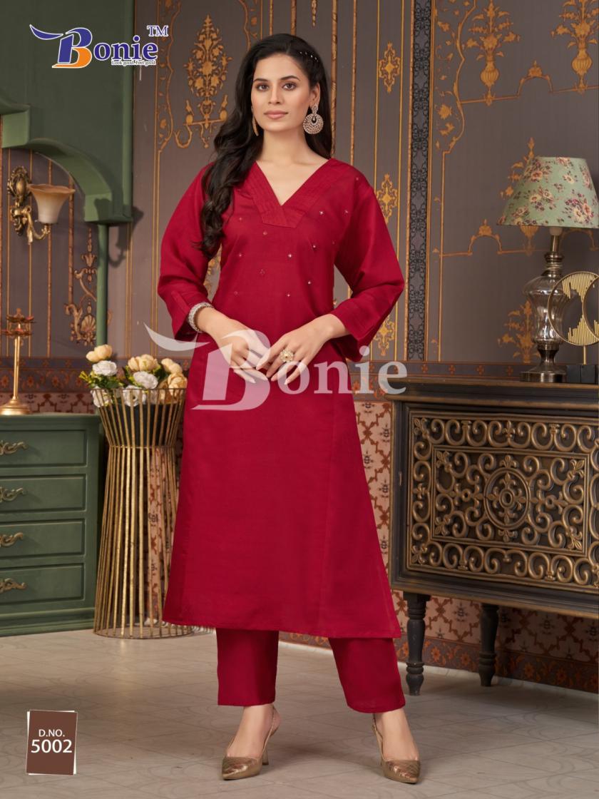 BONIE DISPLAYS NAINA VOL 5 UNIQUE READYMADE KURTI WITH PLAZZO