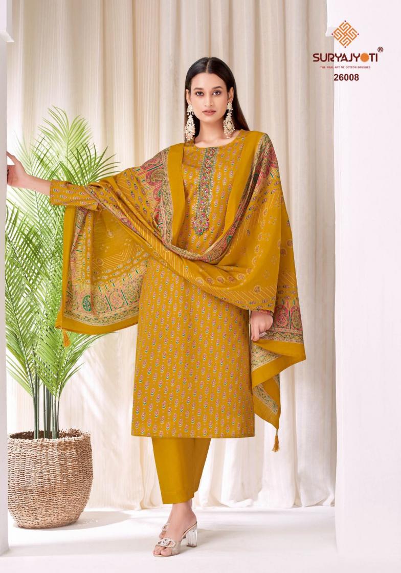 KALKI VOL 26 BY SURYAJYOTI JAM SATIN ELEGANT STYLE DRESS MATERIAL