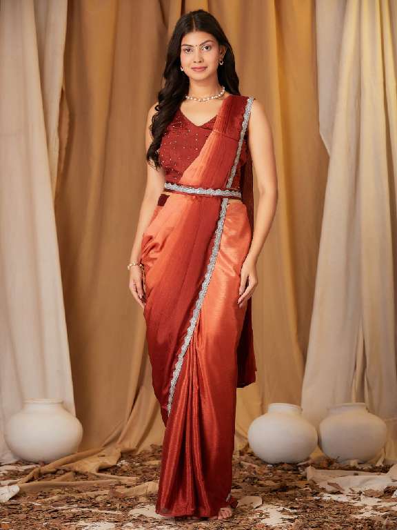 Amoha 101140 Wholesale Ready To Wear Designer Stitched Sarees