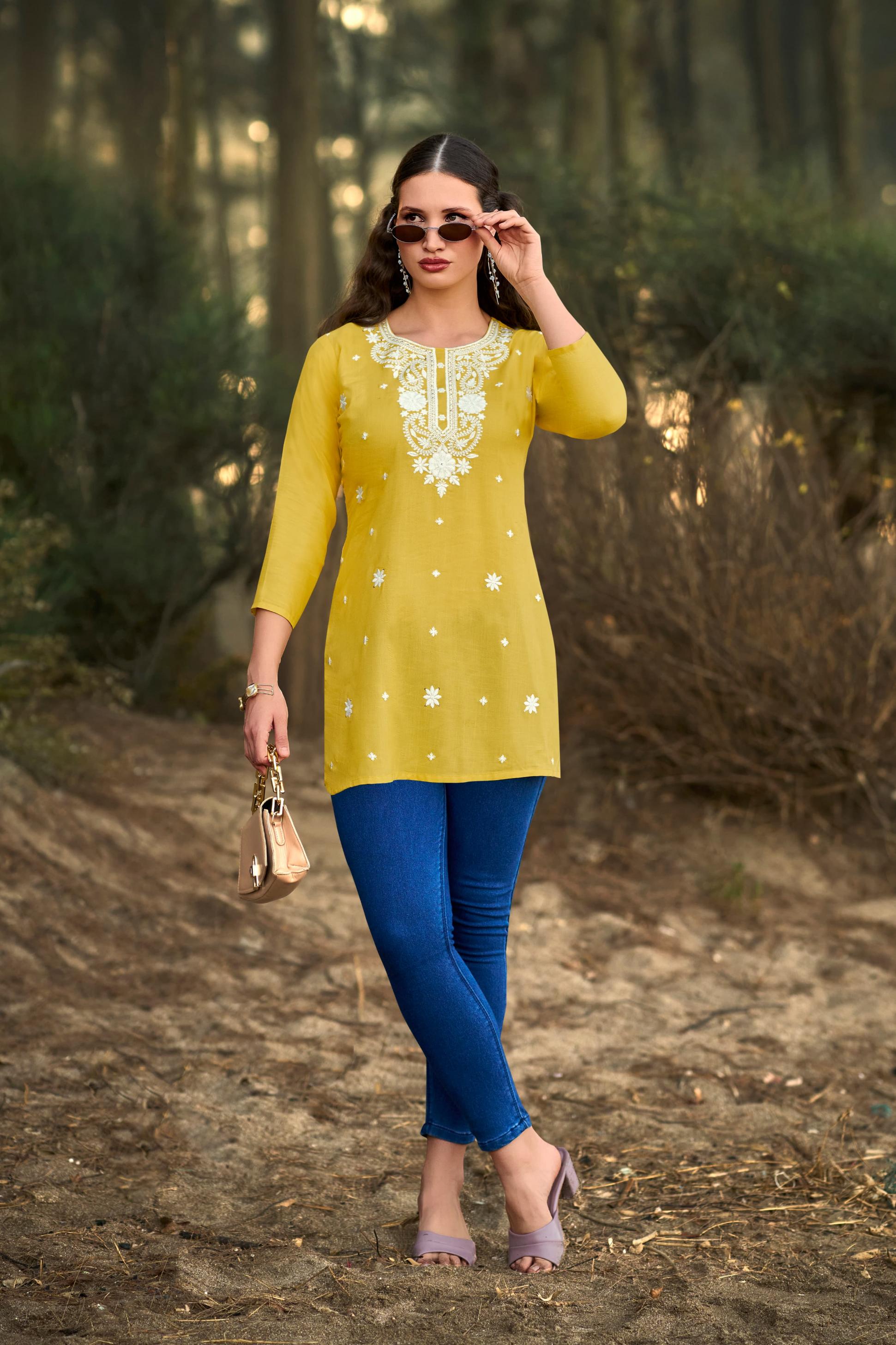 COLORS VOL 6 BY TIPS AND TOPS RAYON READYMADE CLASSIC TOPS FOR WOMENS