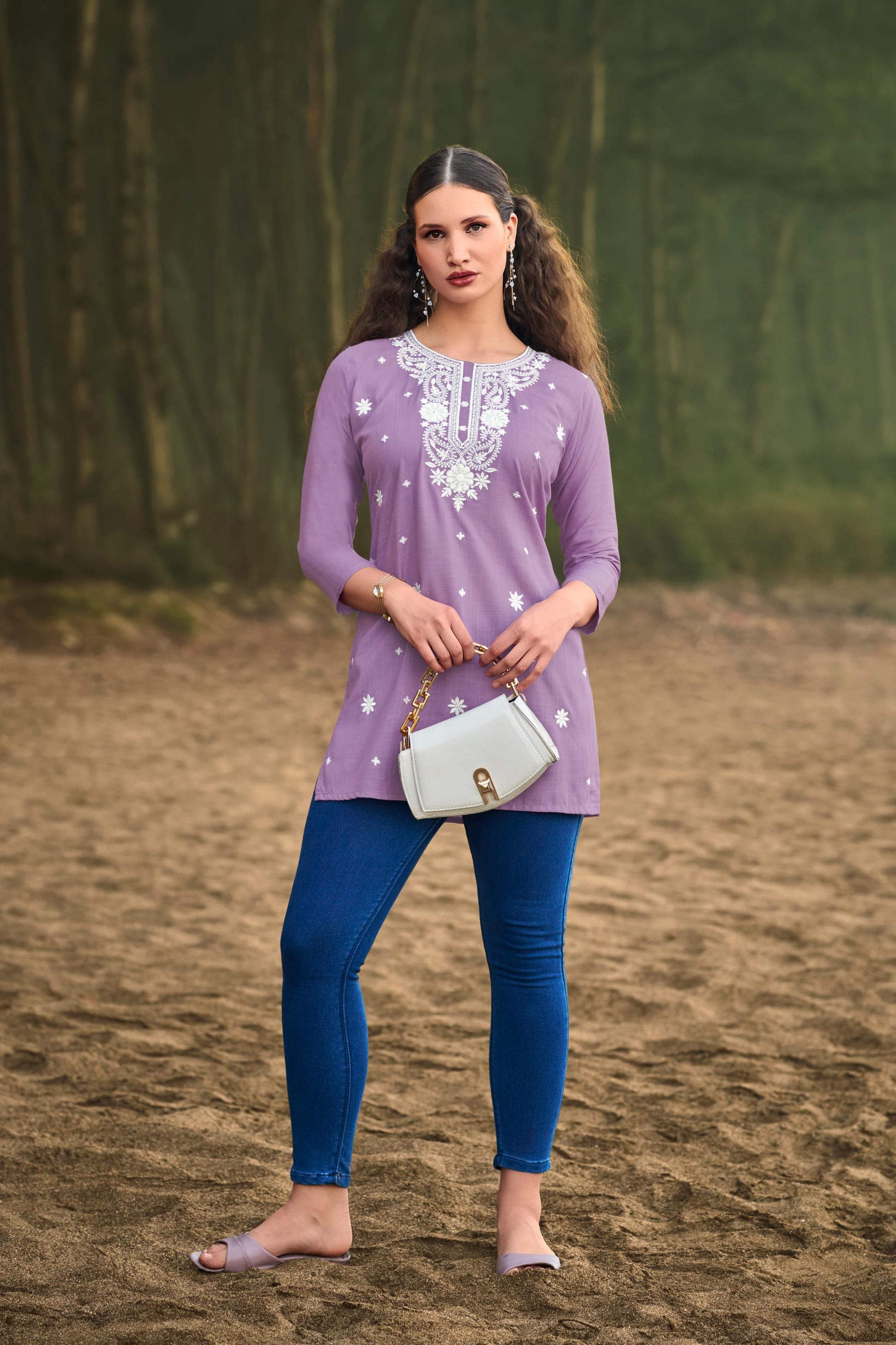 COLORS VOL 6 BY TIPS AND TOPS RAYON READYMADE CLASSIC TOPS FOR WOMENS