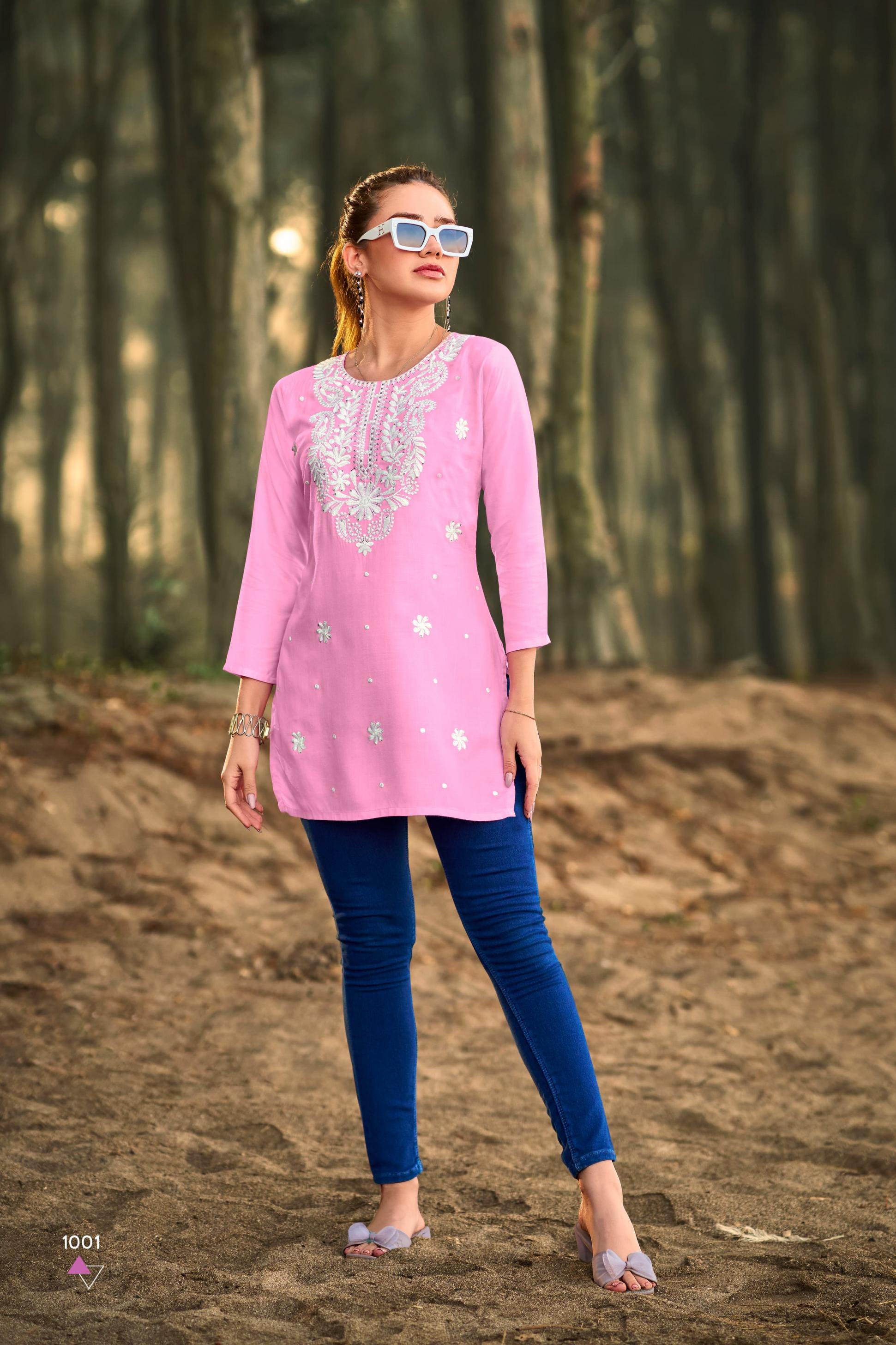 COLORS VOL 6 BY TIPS AND TOPS RAYON READYMADE CLASSIC TOPS FOR WOMENS