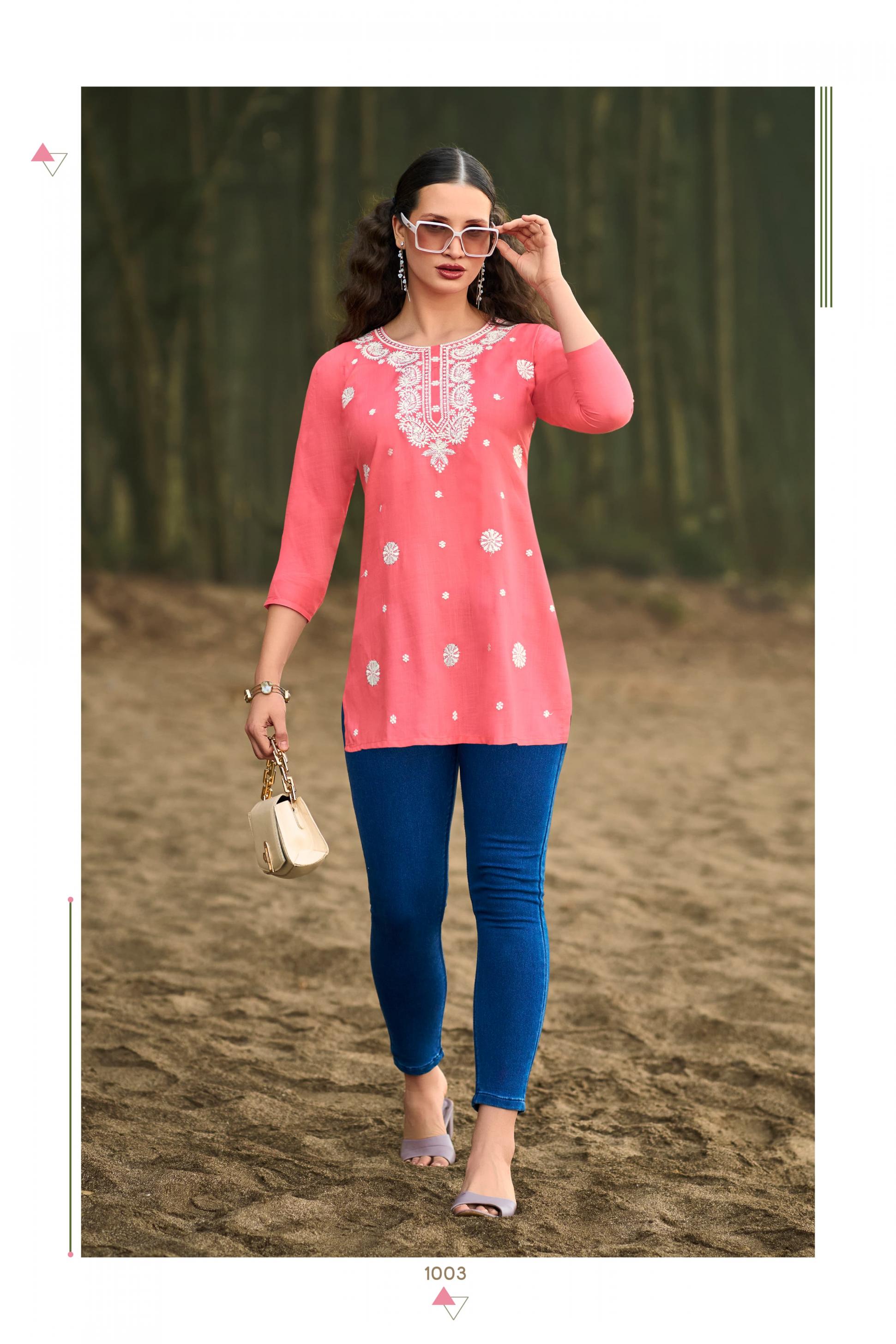 COLORS VOL 6 BY TIPS AND TOPS RAYON READYMADE CLASSIC TOPS FOR WOMENS