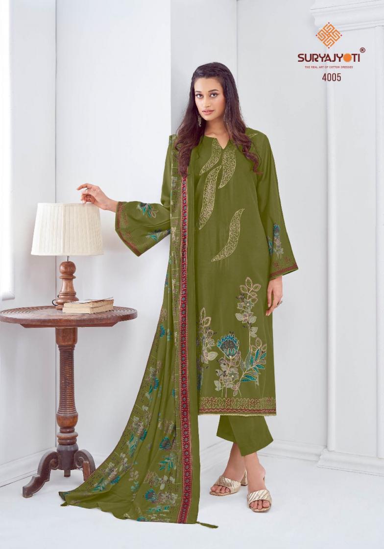 PRABHA VOL 4 BY SURYJYOTI MODAL DISCHARGE PRINT UNSTITCH 3PCS DRESS ONLINE