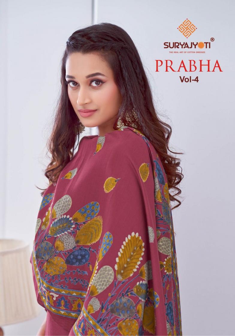 PRABHA VOL 4 BY SURYJYOTI MODAL DISCHARGE PRINT UNSTITCH 3PCS DRESS ONLINE