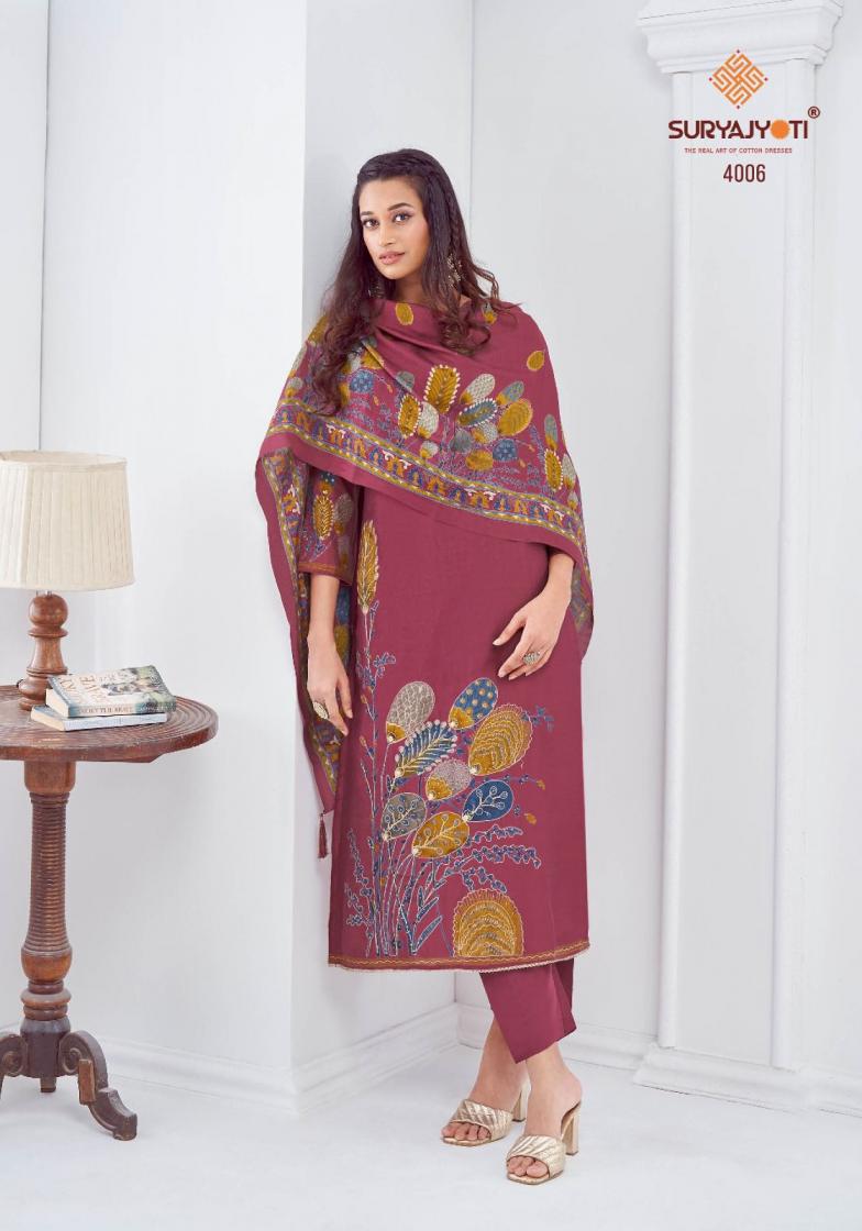 PRABHA VOL 4 BY SURYJYOTI MODAL DISCHARGE PRINT UNSTITCH 3PCS DRESS ONLINE