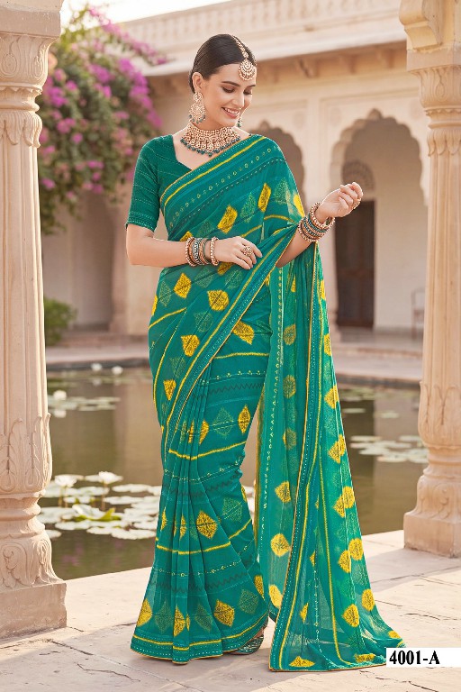VALLABHI PRINTS NANDITA VOL 4 WHOLESALE WEIGHTLESS FABRIC BEAUTIFUL SAREES FOR WOMEN EXPORTER
