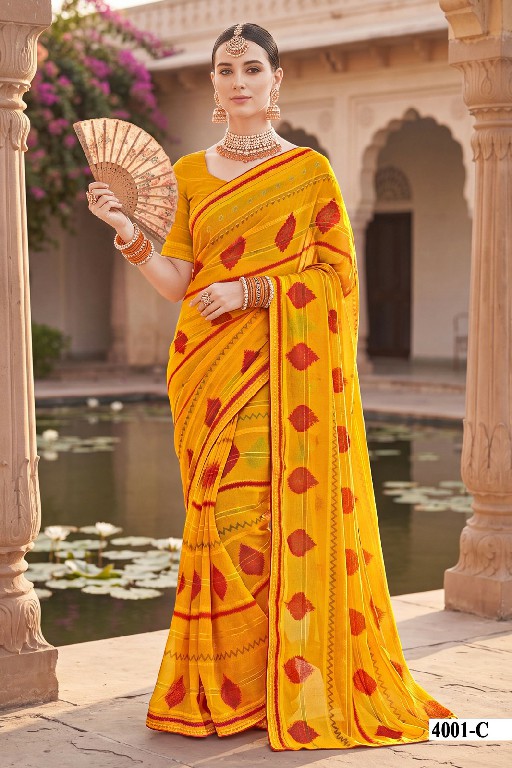 VALLABHI PRINTS NANDITA VOL 4 WHOLESALE WEIGHTLESS FABRIC BEAUTIFUL SAREES FOR WOMEN EXPORTER