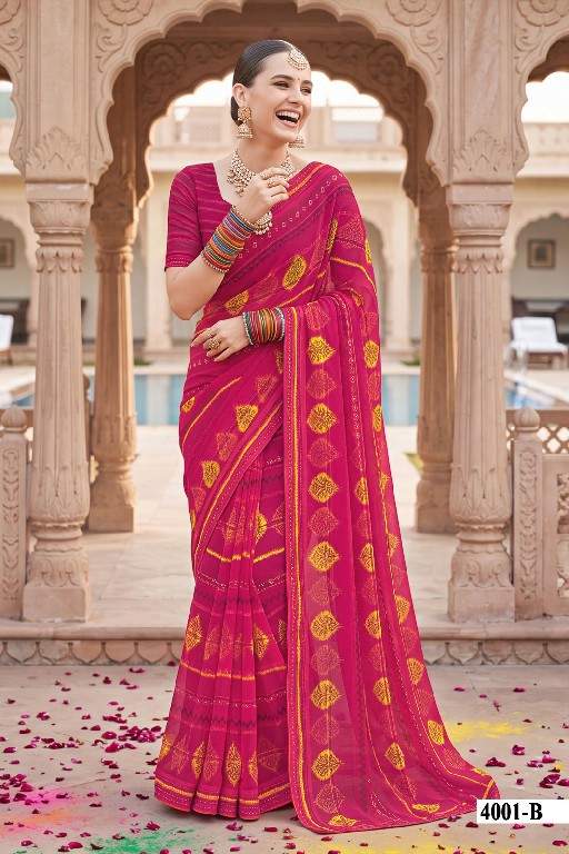 VALLABHI PRINTS NANDITA VOL 4 WHOLESALE WEIGHTLESS FABRIC BEAUTIFUL SAREES FOR WOMEN EXPORTER