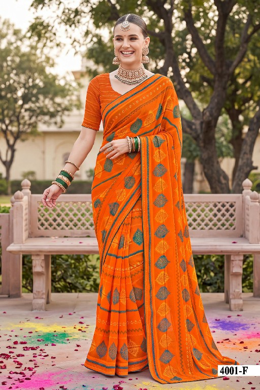 VALLABHI PRINTS NANDITA VOL 4 WHOLESALE WEIGHTLESS FABRIC BEAUTIFUL SAREES FOR WOMEN EXPORTER