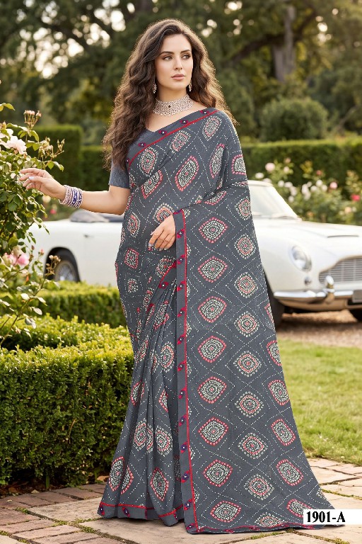 VALLABHI PRINTS VARDANI VOL 19 WHOLESALE WEIGHTLESS FABRIC BANDHANI PRINT SAREES FOR WOMEN ONLINE