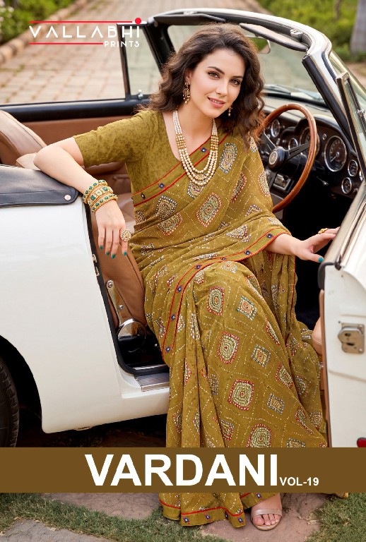 VALLABHI PRINTS VARDANI VOL 19 WHOLESALE WEIGHTLESS FABRIC BANDHANI PRINT SAREES FOR WOMEN ONLINE