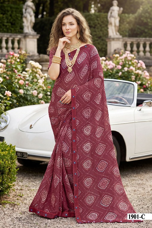 VALLABHI PRINTS VARDANI VOL 19 WHOLESALE WEIGHTLESS FABRIC BANDHANI PRINT SAREES FOR WOMEN ONLINE