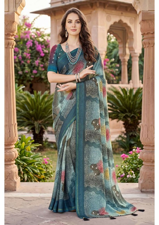 VALLABHI PRINTES AAYUSHI VOL 4 WHOLESALE MOSS ABSTRACT PRINT SAREES FOR WOMEN ONLINE