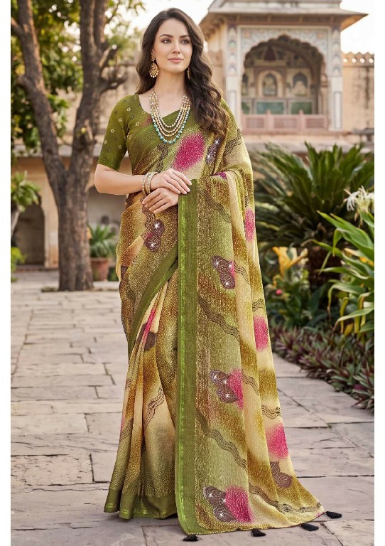 VALLABHI PRINTES AAYUSHI VOL 4 WHOLESALE MOSS ABSTRACT PRINT SAREES FOR WOMEN ONLINE