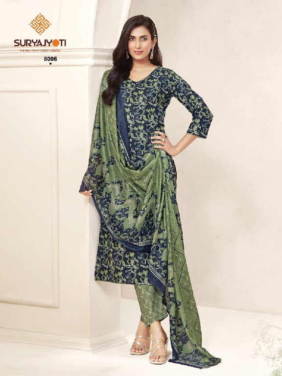 SURYAJYOTI POSHAK VOL 8 WHOLESALE READYMADE COTTON PRINTED CASUAL WEAR 3 PCS SUITS EXPORTER