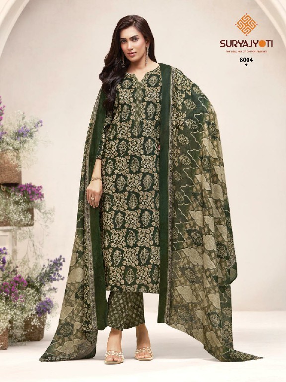 SURYAJYOTI POSHAK VOL 8 WHOLESALE READYMADE COTTON PRINTED CASUAL WEAR 3 PCS SUITS EXPORTER
