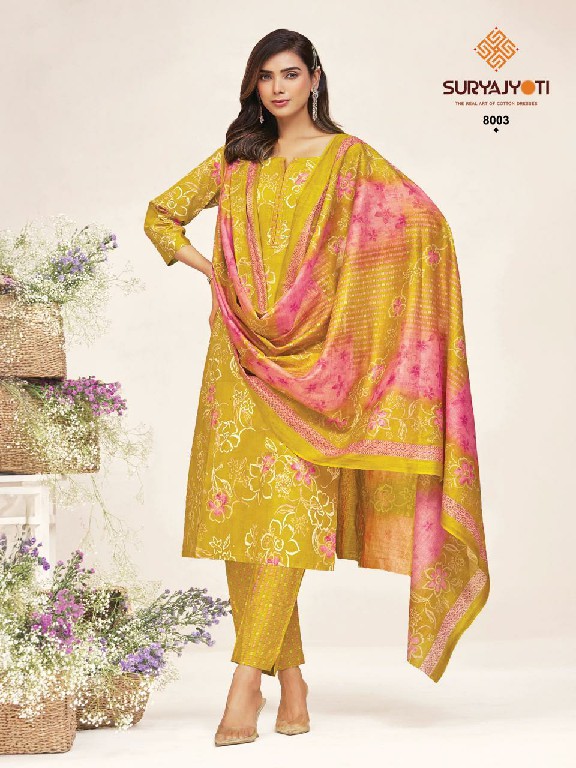 SURYAJYOTI POSHAK VOL 8 WHOLESALE READYMADE COTTON PRINTED CASUAL WEAR 3 PCS SUITS EXPORTER