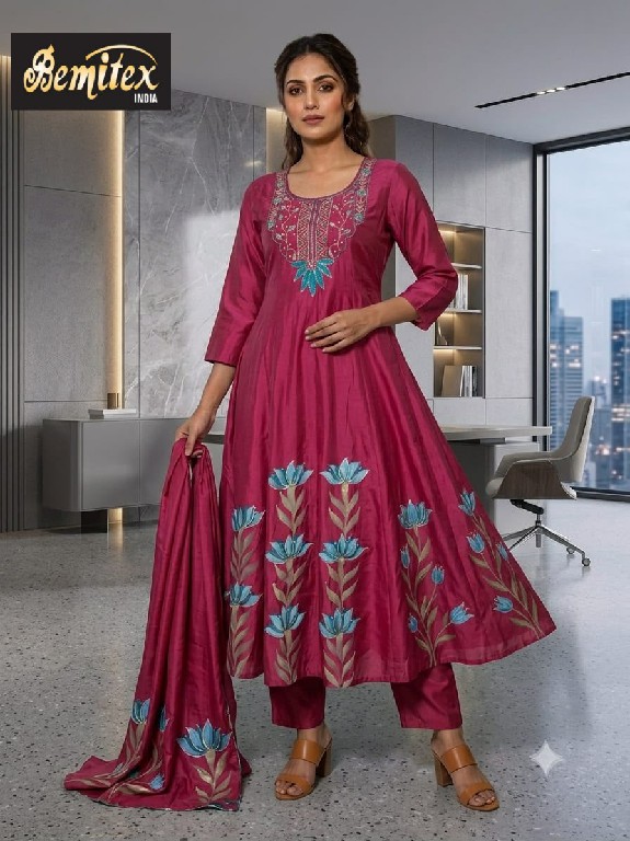 BEMITEX PRESENT READYMADE PURE ROMAN ANARKALI STYLE BEAUTIFUL 3 PCS COMBO SET SUITS FOR EXPORT