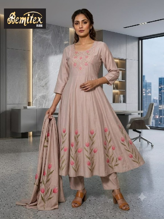 BEMITEX PRESENT READYMADE PURE ROMAN ANARKALI STYLE BEAUTIFUL 3 PCS COMBO SET SUITS FOR EXPORT