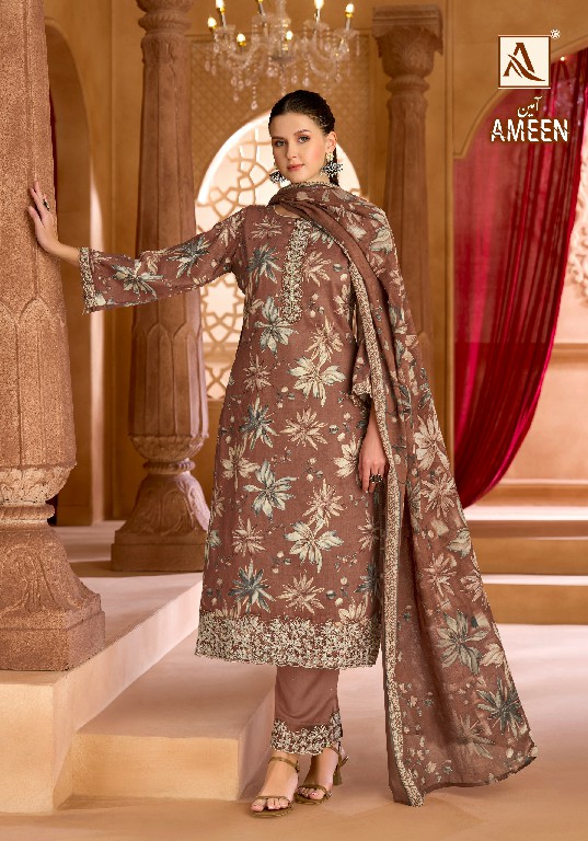 ALOK SUIT AMEEN WHOLESALE PURE ZAM COTTON DESIGNER UNSTITCH SALWAR SUITS EXPORTER