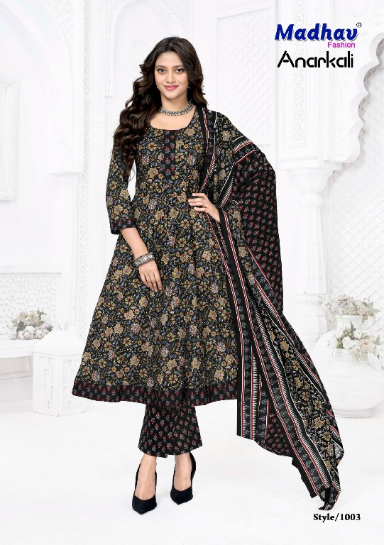 MADHAV FASHION ANARKALI VOL 1 WHOLESALE READYMADE COTTON DAILY WEAR ANARKALI 3 PCS SUITS FOR EXPORT