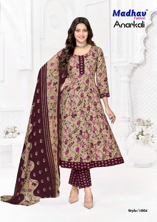 MADHAV FASHION ANARKALI VOL 1 WHOLESALE READYMADE COTTON DAILY WEAR ANARKALI 3 PCS SUITS FOR EXPORT