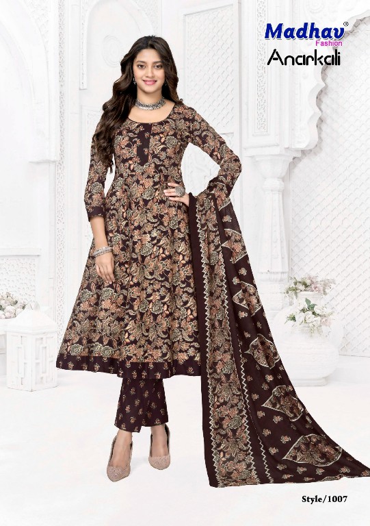 MADHAV FASHION ANARKALI VOL 1 WHOLESALE READYMADE COTTON DAILY WEAR ANARKALI 3 PCS SUITS FOR EXPORT